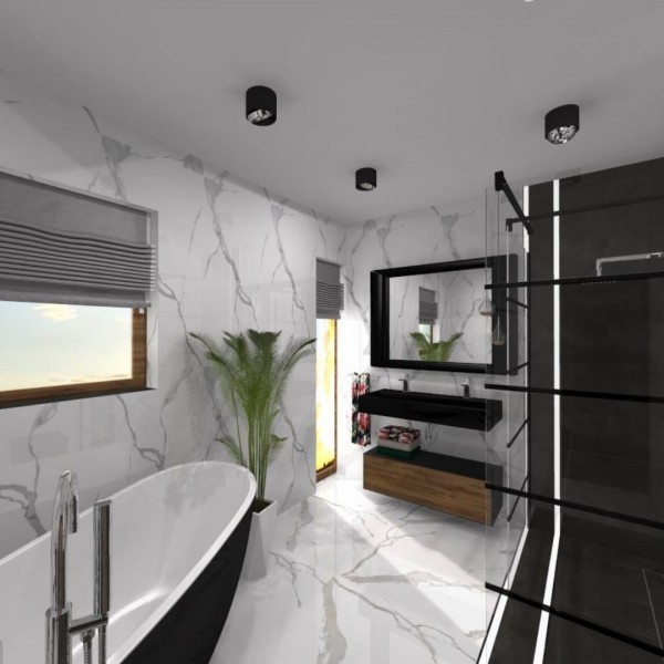 Marmurowy pokój kąpielowy!