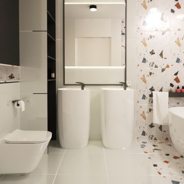 Nowoczesna łazienka z ceramiką łazienkową Roca Beyond!