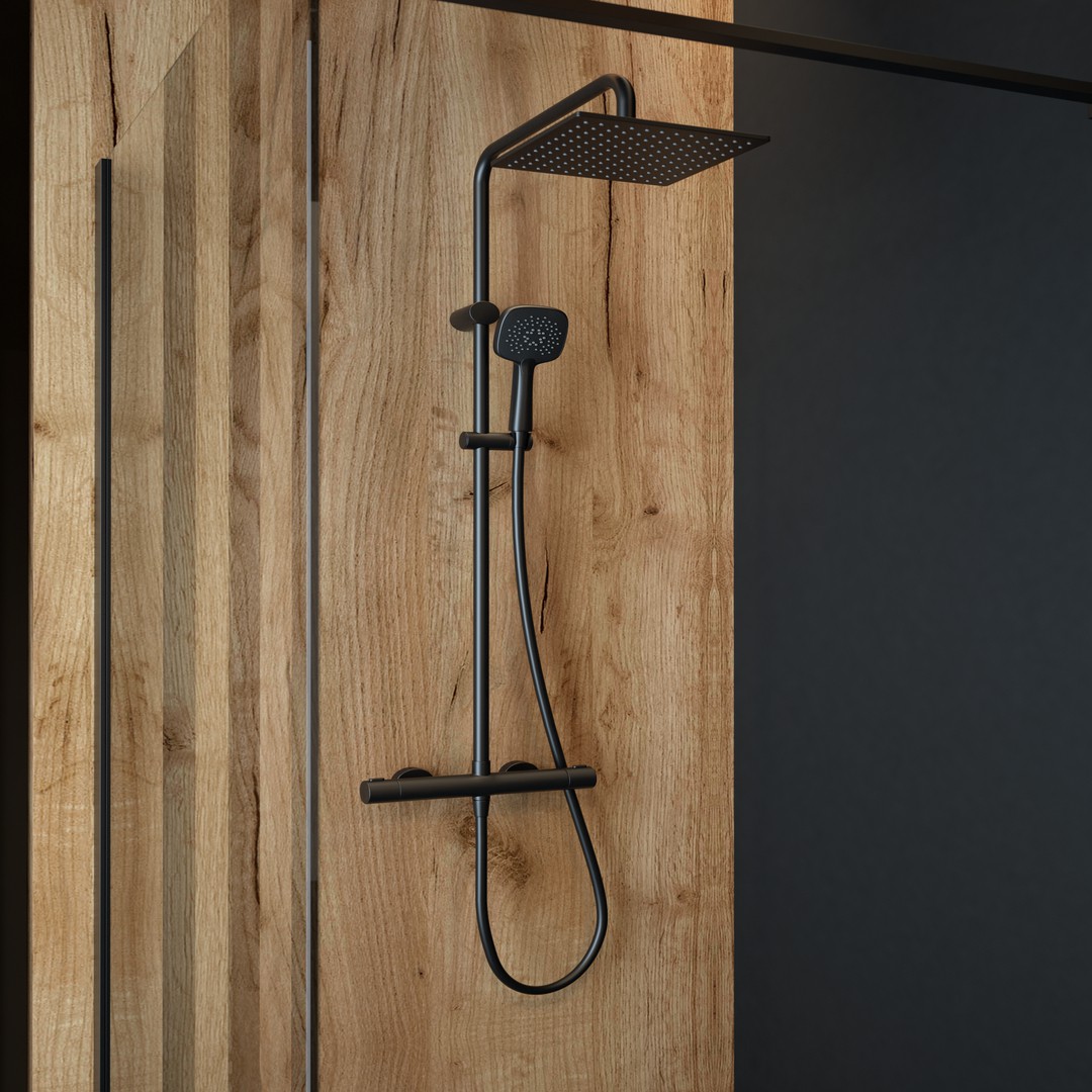 Czarne baterie łazienkowe Oltens w łazience!