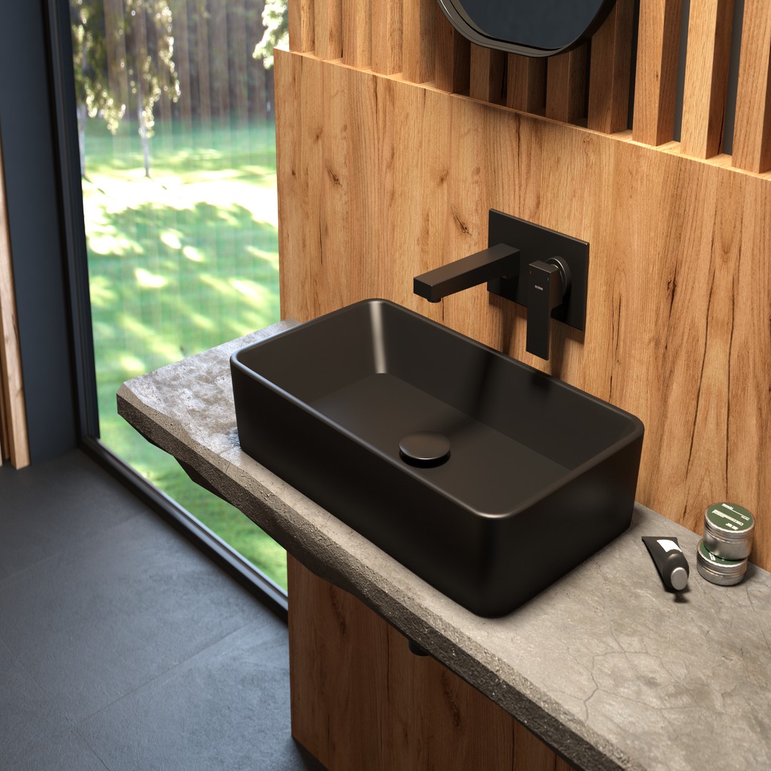 Czarne baterie łazienkowe Oltens w łazience!