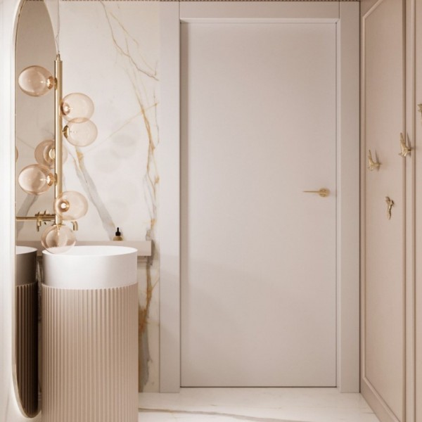 Złota łazienka w stylu glamour!