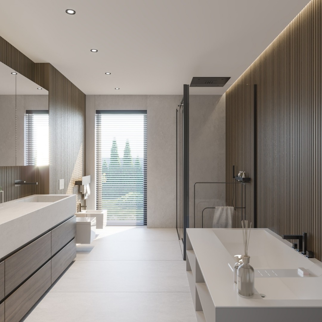 Nowoczesna łazienka w naturalnych barwach!