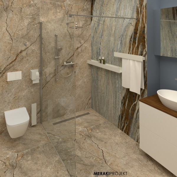 Nowoczesna łazienka z kabiną walk-in!