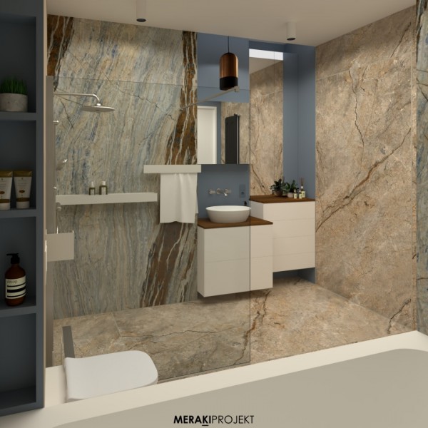 Nowoczesna łazienka z kabiną walk-in!