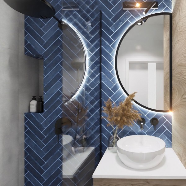 Mała łazienka w bloku z kabiną prysznicową walk-in!