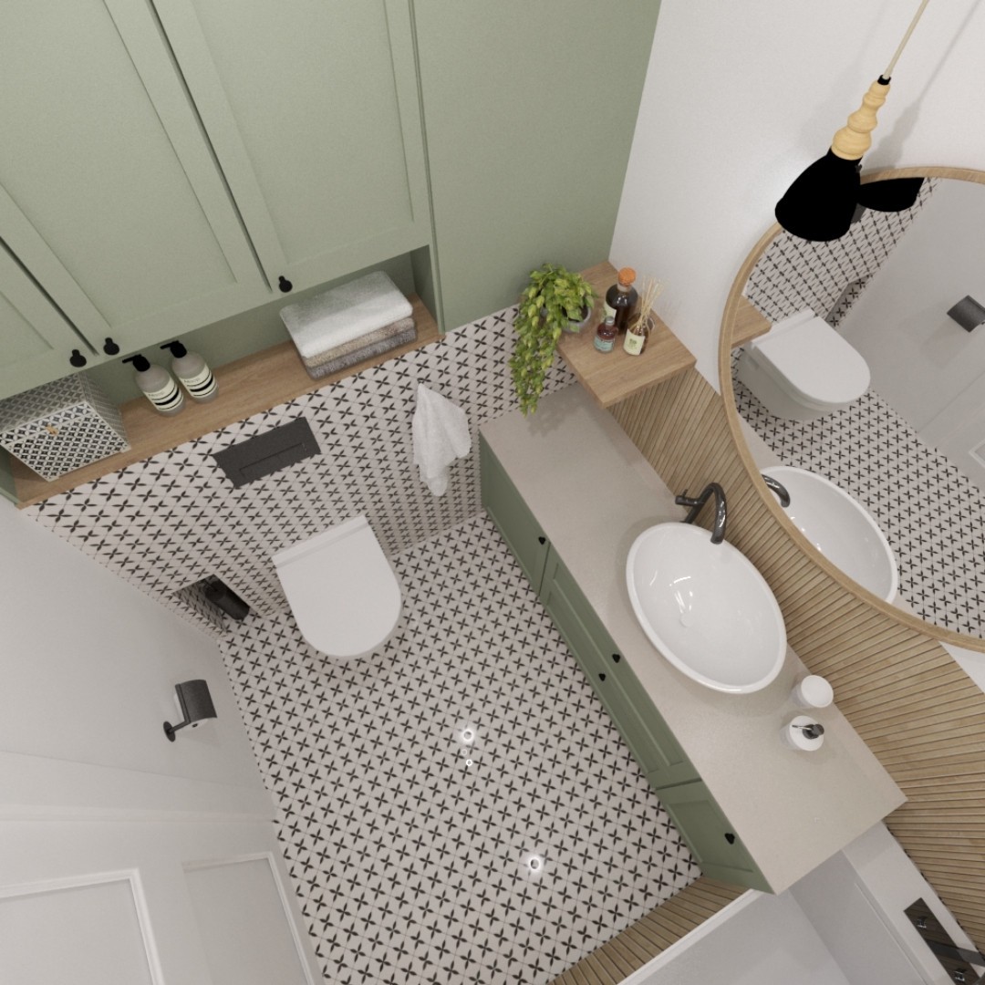 Pastelowa łazienka w bloku!