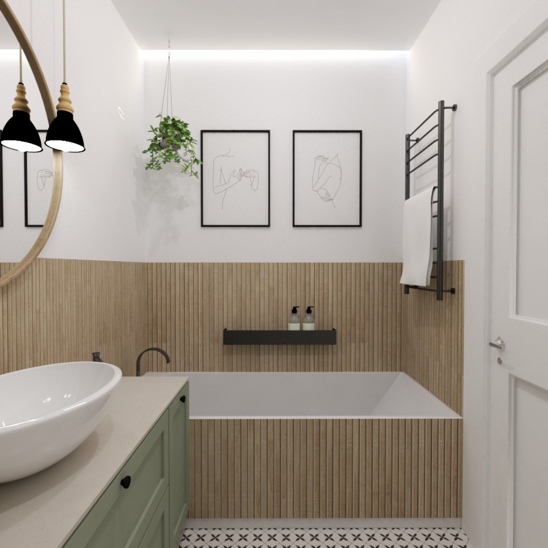 Pastelowa łazienka w bloku!