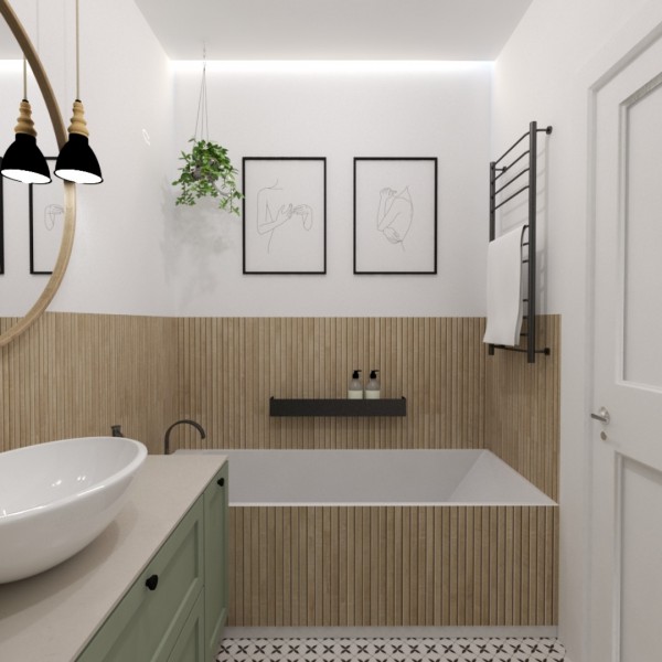 Pastelowa łazienka w bloku!