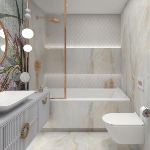 Łazienka z motywem kwiatowym!