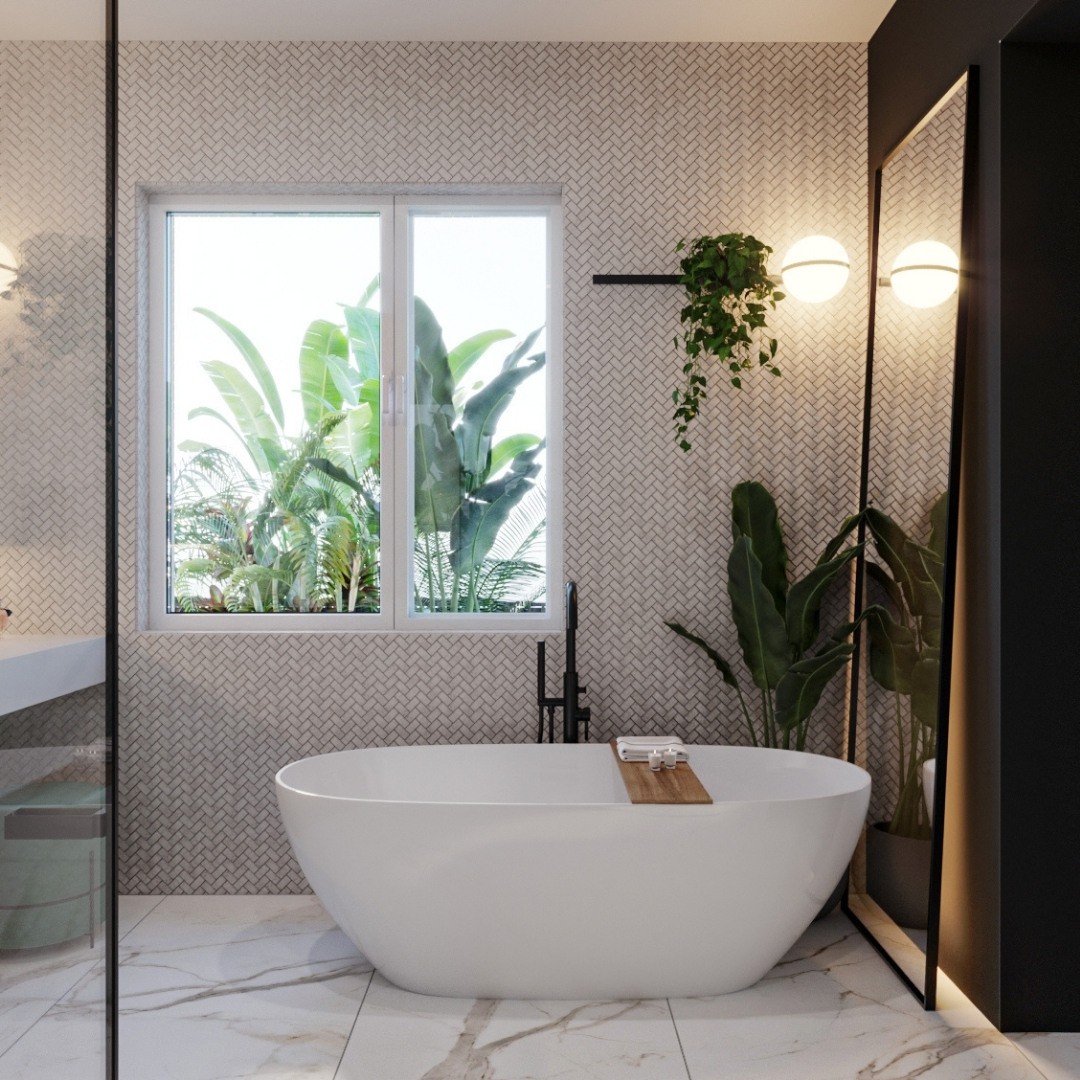 Nowoczesny pokój kąpielowy!