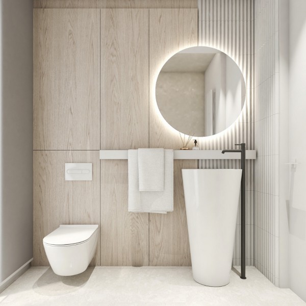 Łazienka dla gości z kabiną walk-in!