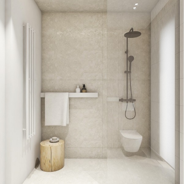 Łazienka dla gości z kabiną walk-in!