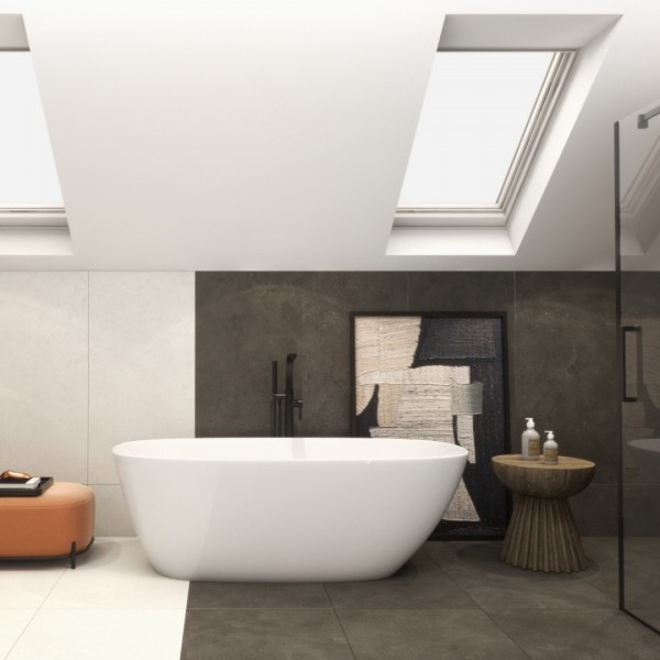 Elegancka łazienka na poddaszu!