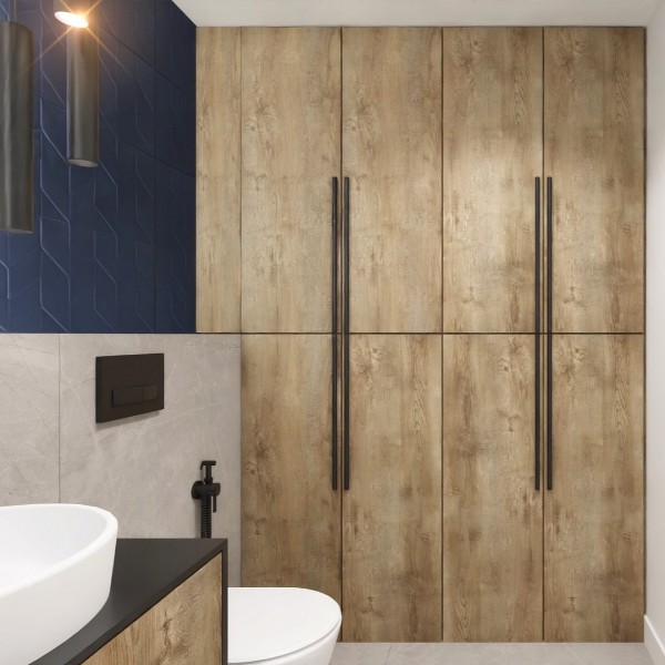 Toaleta dla gości z czarną armaturą!