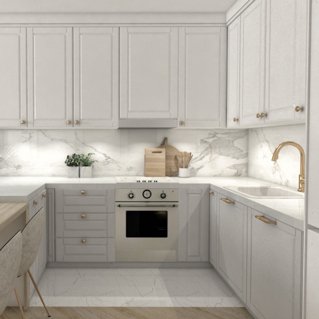 Złota bateria kuchenna w nowoczesnej kuchni!