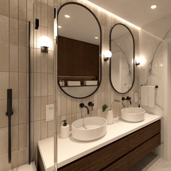 Klimatyczna łazienka z wanną z parawanem!