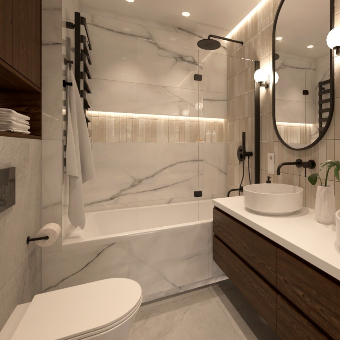 Klimatyczna łazienka z wanną z parawanem!