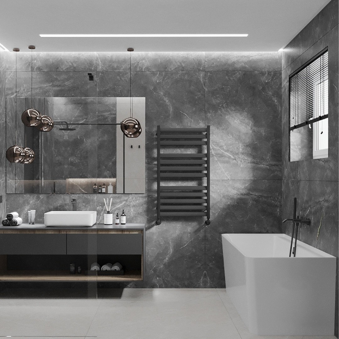 Nowoczesna łazienka w odcieniach szarości!