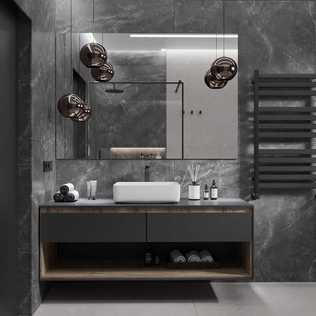 Nowoczesna łazienka w odcieniach szarości!