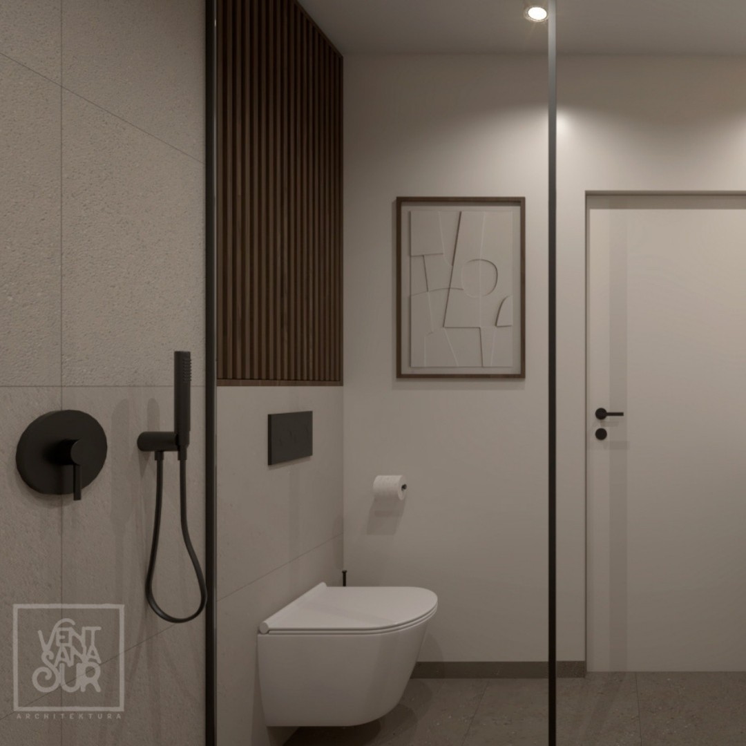 Mała łazienka z wanną i prysznicem!