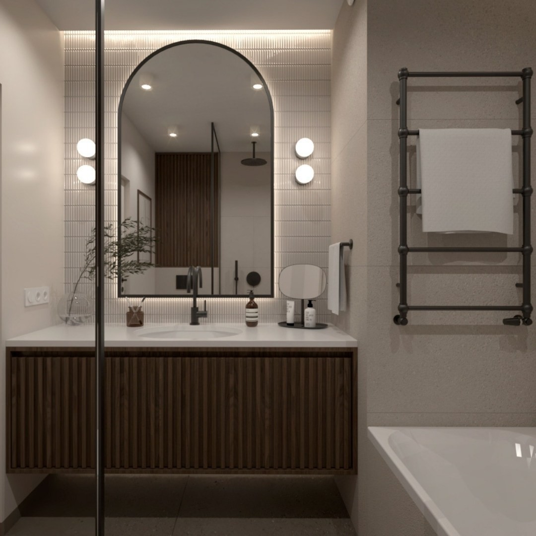 Mała łazienka z wanną i prysznicem!