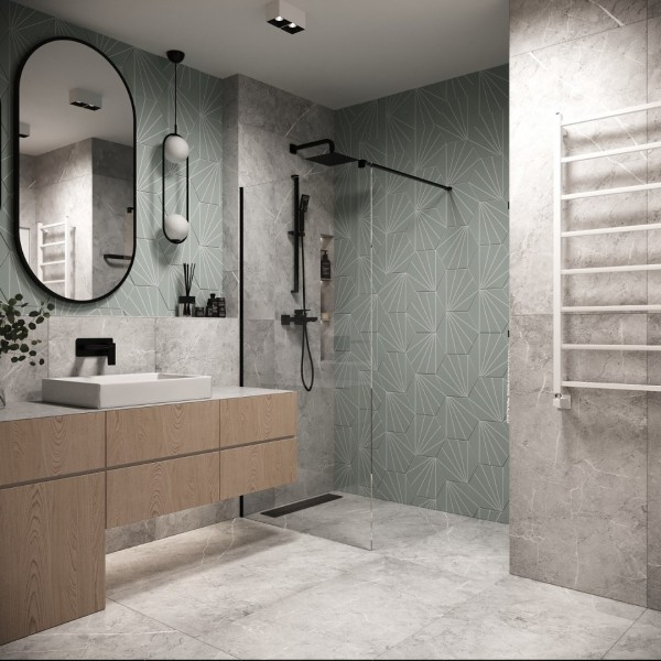 Kabina walk-in w nowoczesnej łazience!