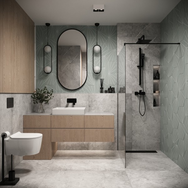 Kabina walk-in w nowoczesnej łazience!