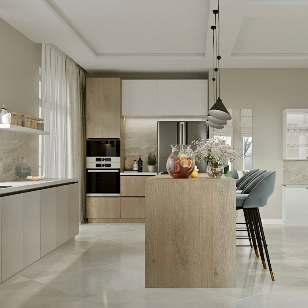 Płytki marmuropodobne w kuchni!