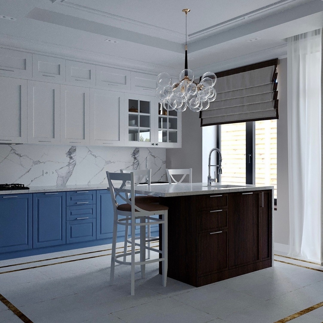 Płytki marmuropodobne w kuchni!