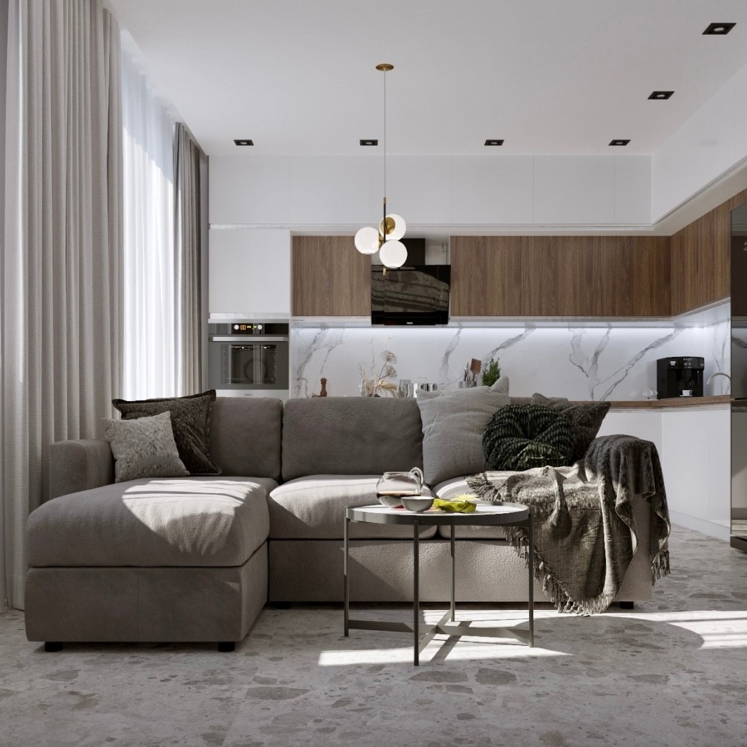 Płytki marmuropodobne w kuchni!