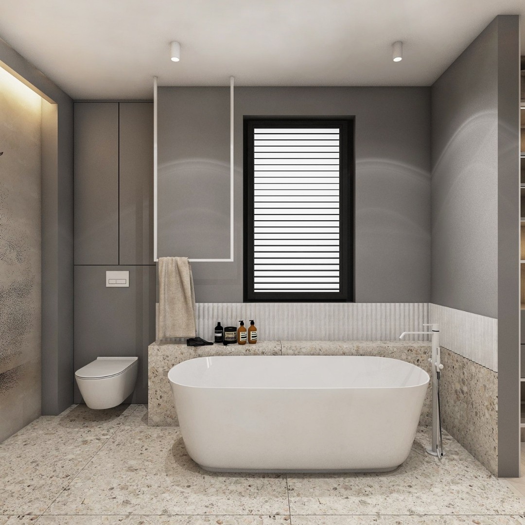 Biała armatura w minimalistycznej łazience!