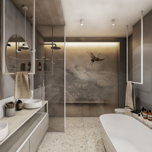 Biała armatura w minimalistycznej łazience!