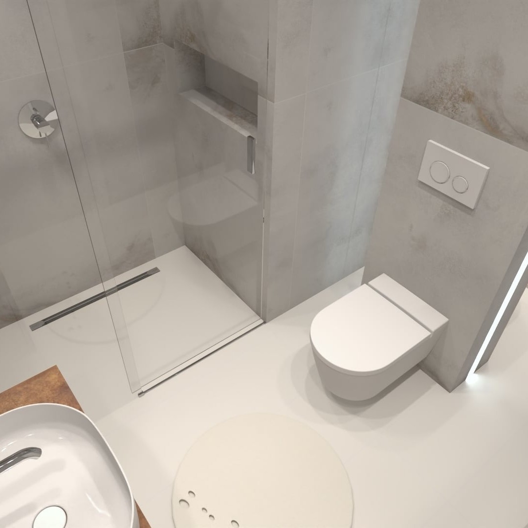 Kabina prysznicowa w małej łazience!