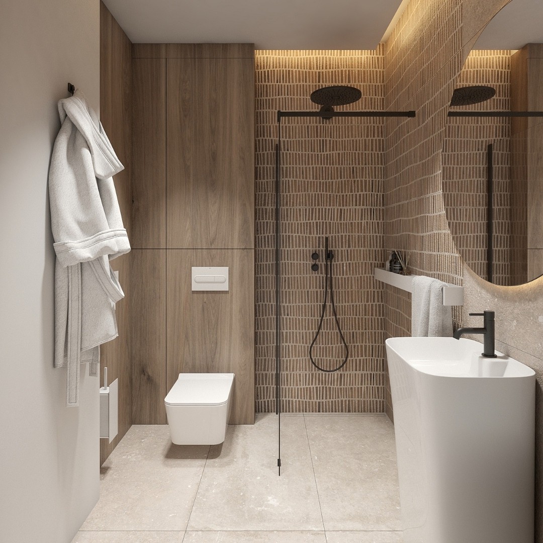 Czarny zestaw prysznicowy w nowoczesnej łazience!