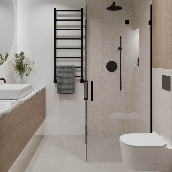 Czarna armatura w nowoczesnej łazience!