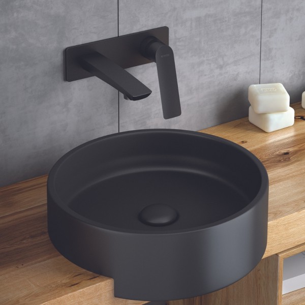 Czarne baterie łazienkowe Vedo w nowoczesnej łazience!