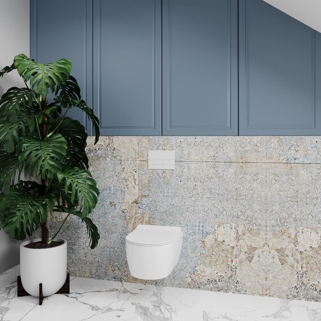 Łazienka na poddaszu z wanną wolnostojącą!