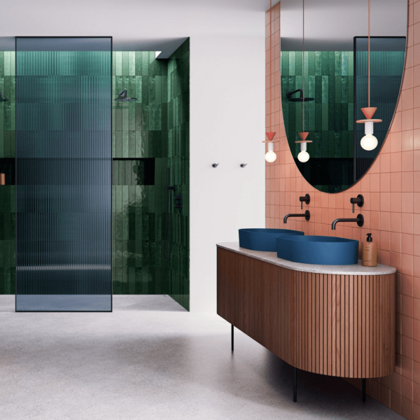 Aranżacja łazienki w stylu Memphis z produktami Omnires!