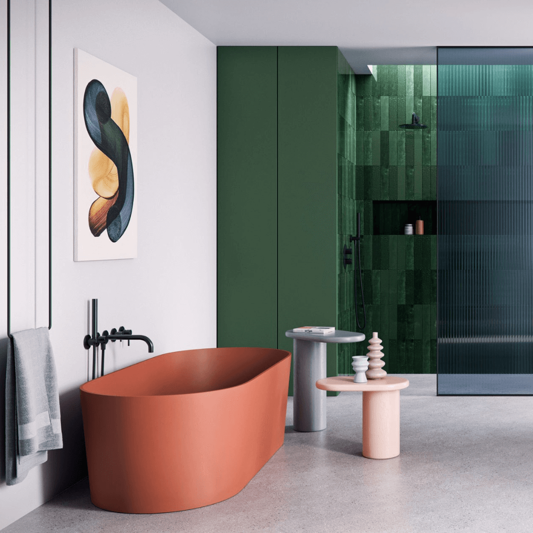 Aranżacja łazienki w stylu Memphis z produktami Omnires!