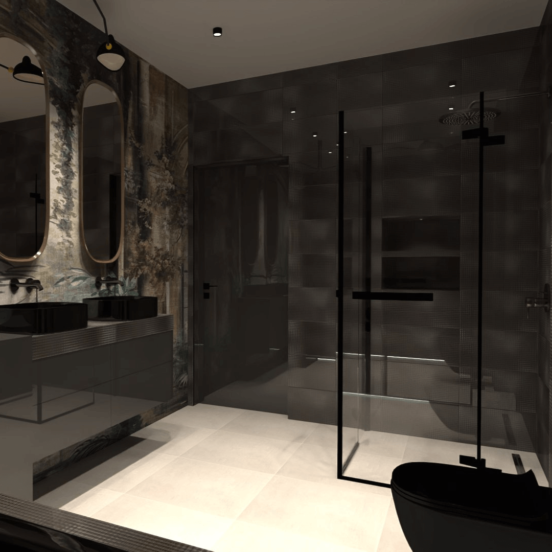 Nowoczesna łazienka z motywem roślinnym!