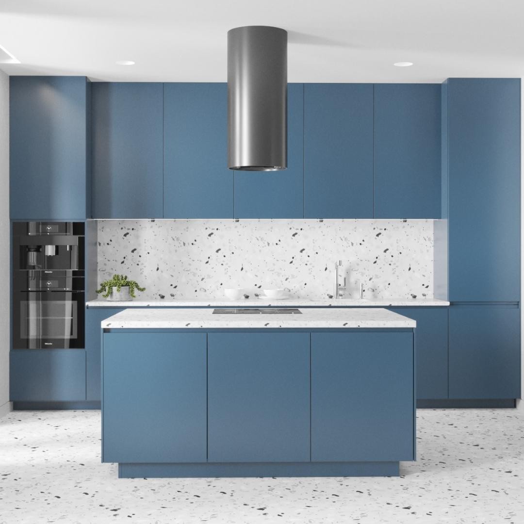 Delikatny denim w aranżacji nowoczesnej kuchni!