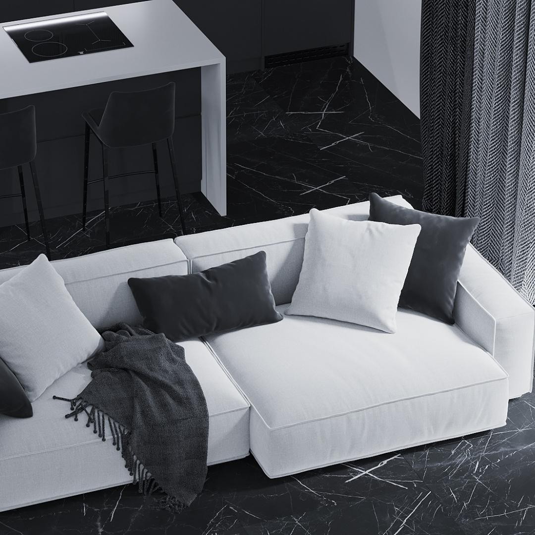 Nowoczesna czarno-biała kuchnia!