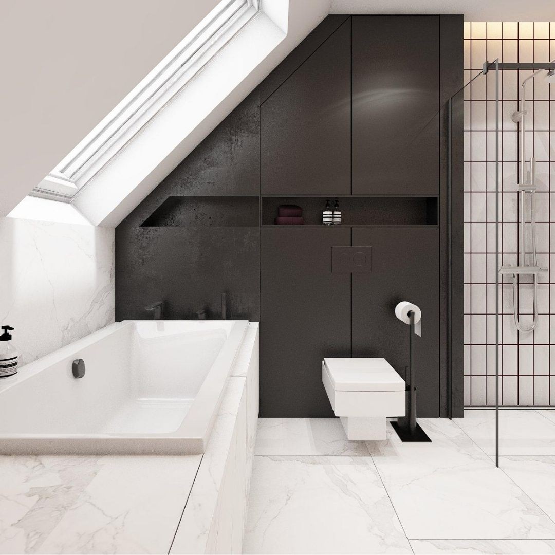 Projekt łazienki na poddaszu!