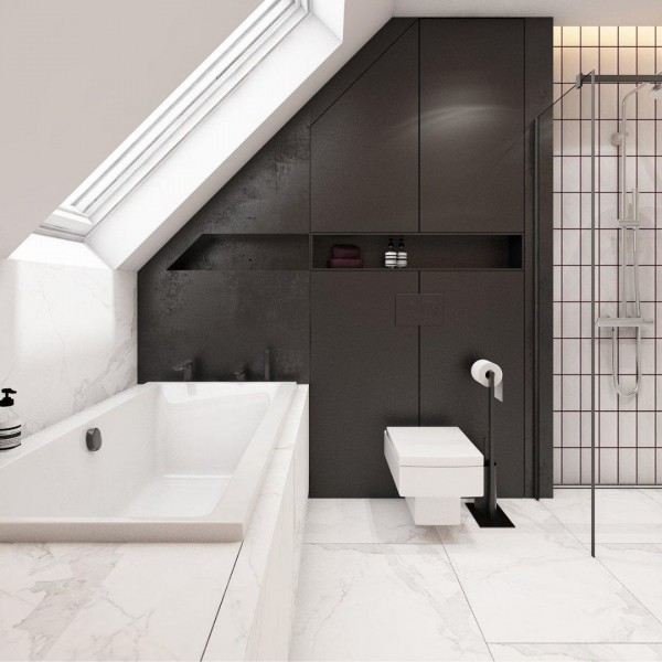 Projekt łazienki na poddaszu!