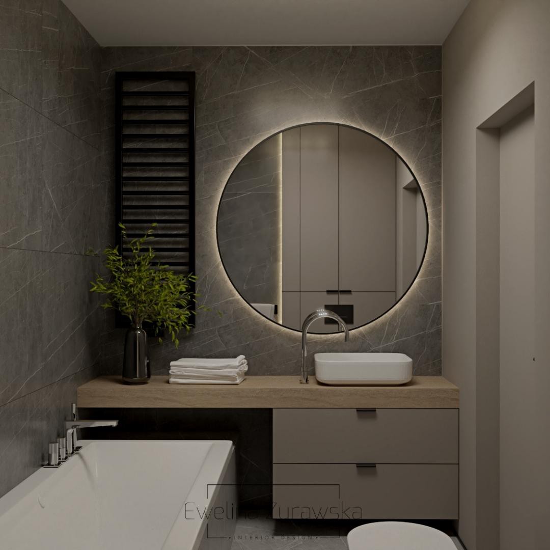 Elegancka łazienka w stonowanych barwach!