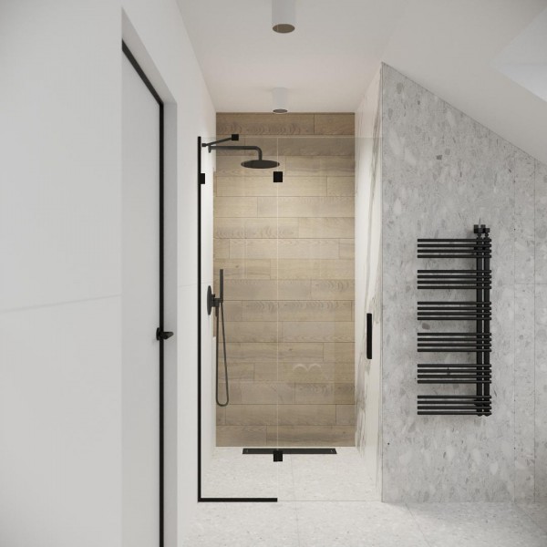 Biała łazienka dla gości na poddaszu!