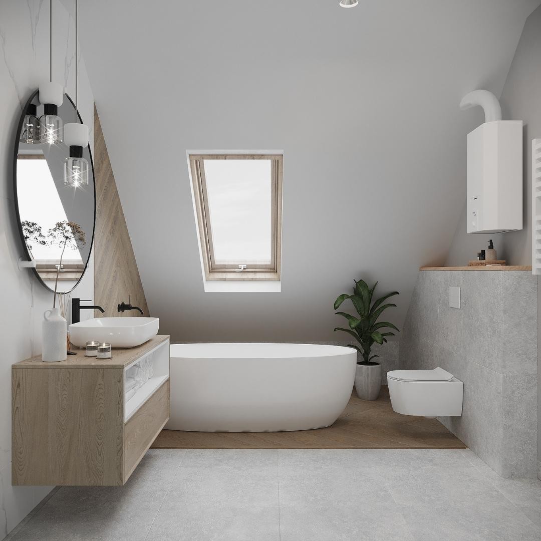 Nowoczesna łazienka na poddaszu!