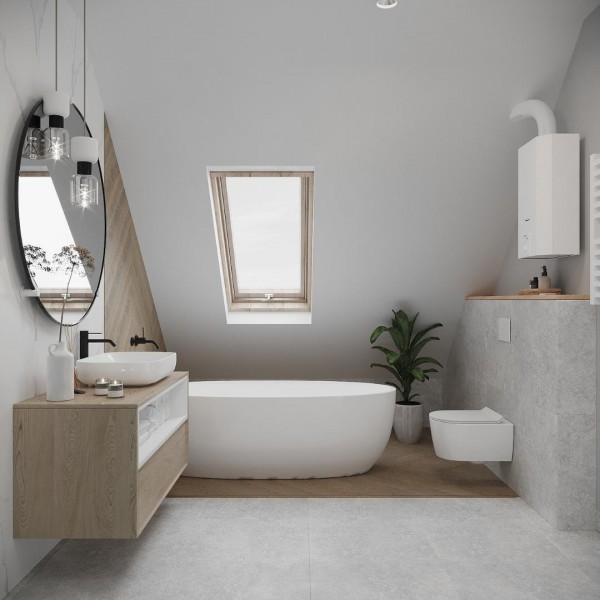 Nowoczesna łazienka na poddaszu!