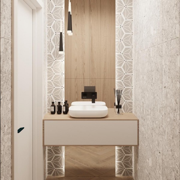 Toaleta optycznie powiększona lustrem!