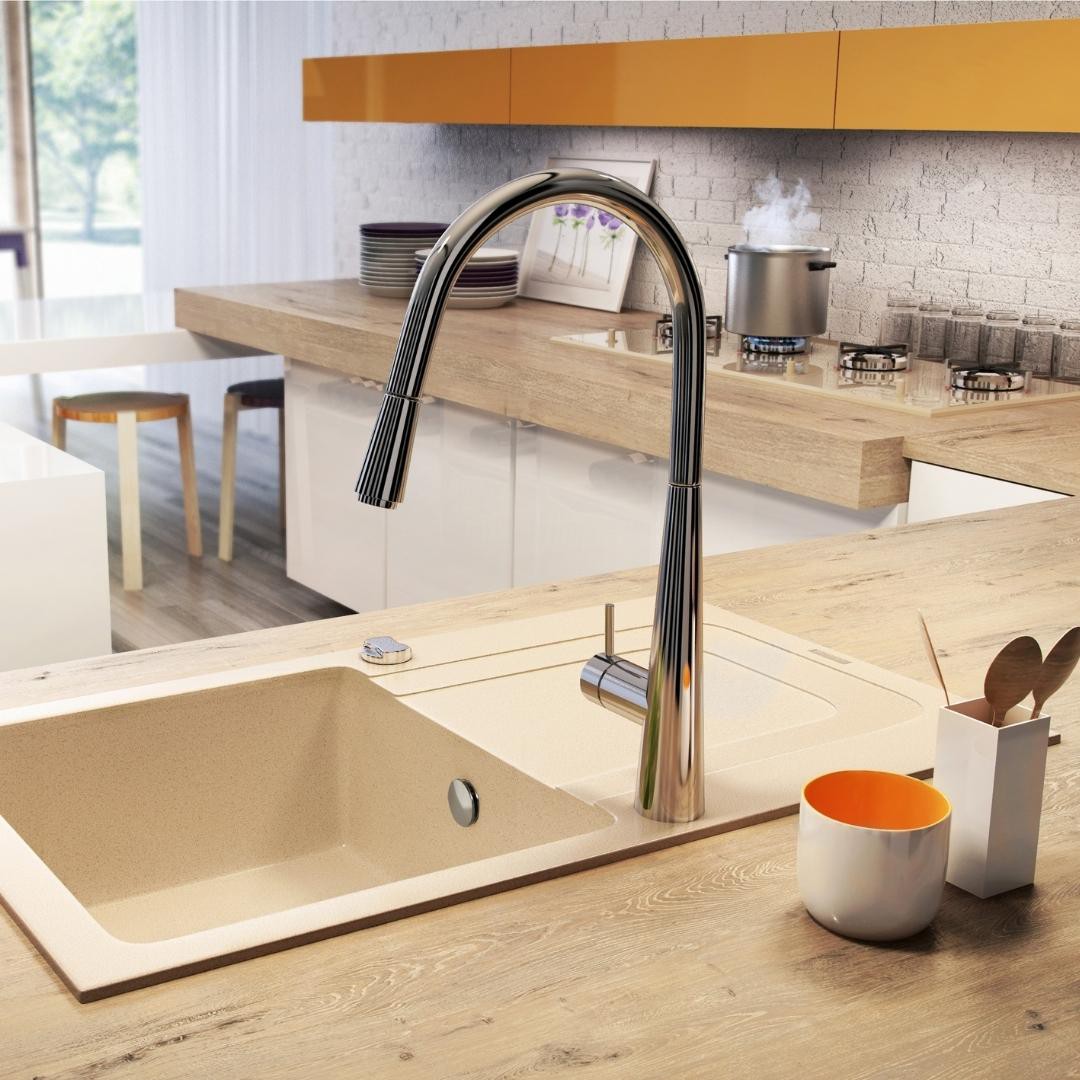 Chromowe baterie kuchenne w nowoczesnej kuchni!